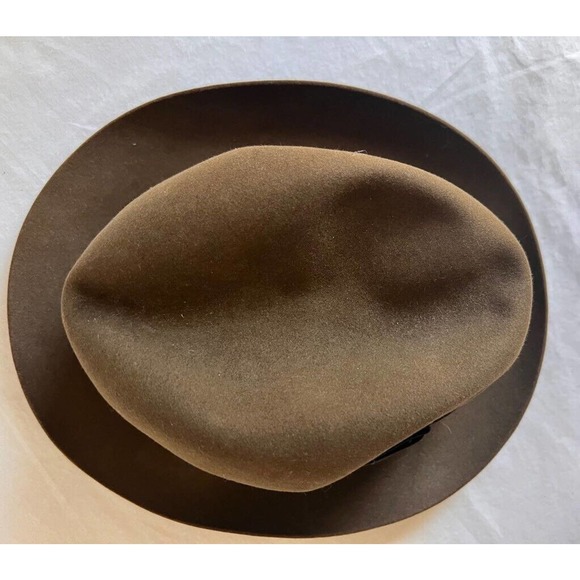 Dobbs Fedora Hat Men's 6 7/8 Brown Feather Felt Headwear - Picture 6 of 9